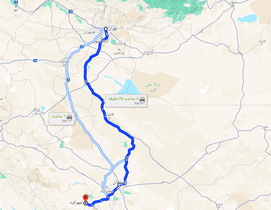 حمل خودرو تهران به شهرکرد